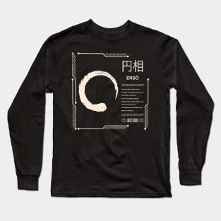 Enso Zen Circle Buddhist Japanese Kanji Characters Calligraphy 641 Long Sleeve T-Shirt